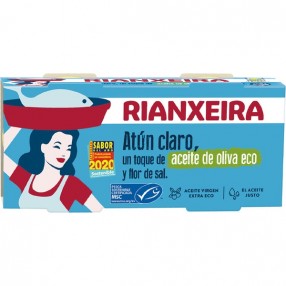 RIANXEIRA Atun claro en aceite de oliva pack 3 latas